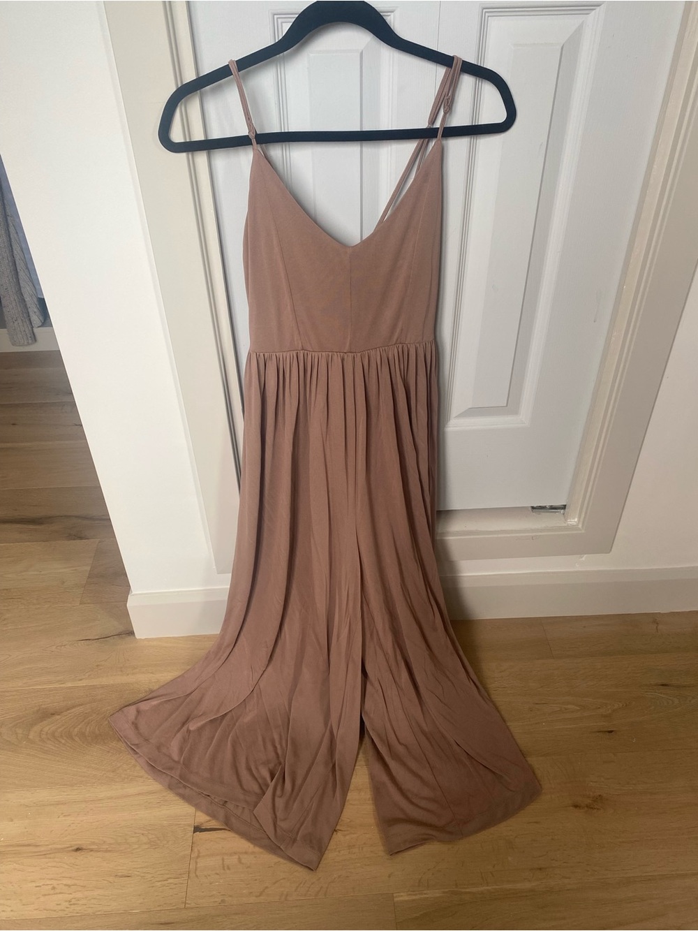 Simons Mauve-Taupe Spaghetti-Strap Maxi Jumpsuit